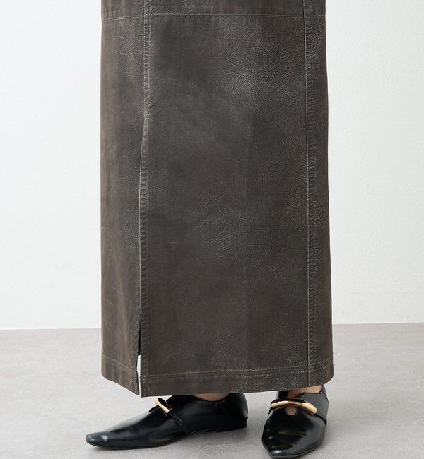  「【ヴィンテージムード】ウォッシュドクロスタイトスカート」|スカート|