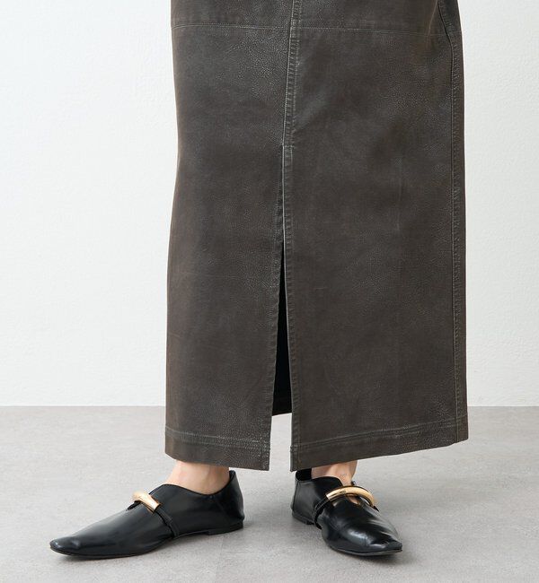  「【ヴィンテージムード】ウォッシュドクロスタイトスカート」|スカート|