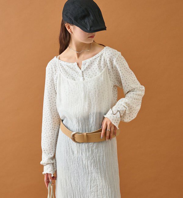  「小花ヘンリーロンT」|シャツ・ブラウス|