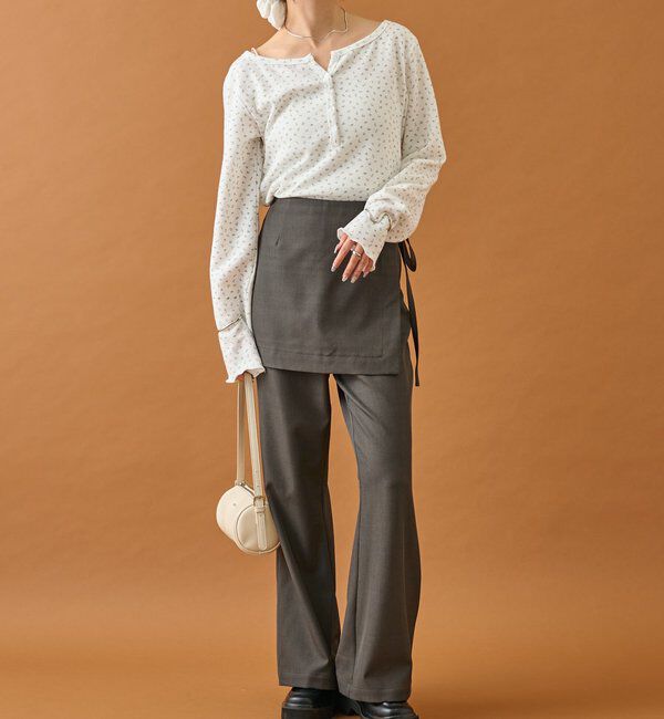  「小花ヘンリーロンT」|シャツ・ブラウス|