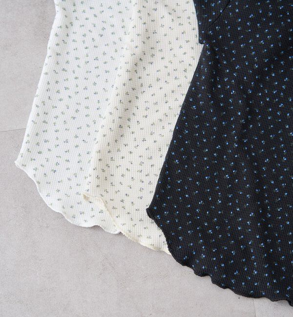  「小花ヘンリーロンT」|シャツ・ブラウス|