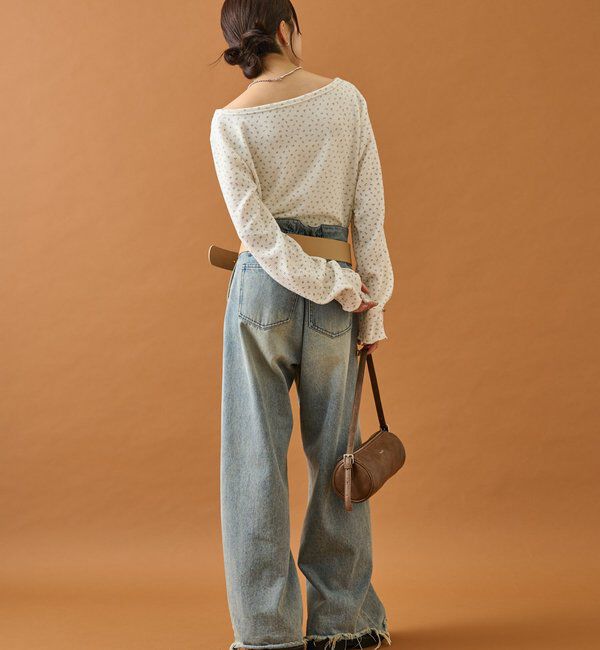  「小花ヘンリーロンT」|シャツ・ブラウス|