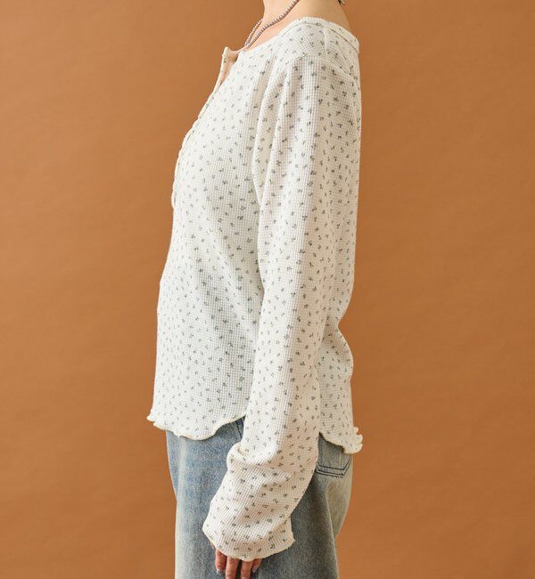  「小花ヘンリーロンT」|シャツ・ブラウス|