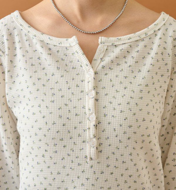  「小花ヘンリーロンT」|シャツ・ブラウス|