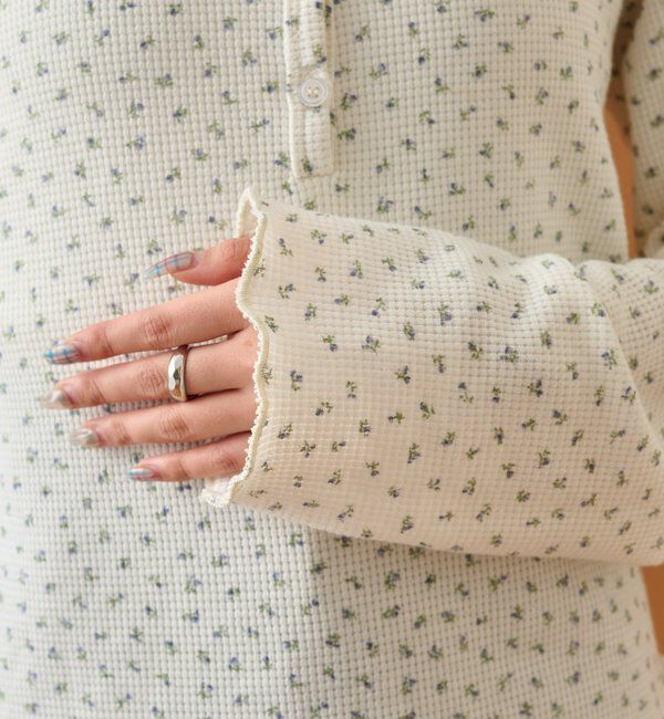  「小花ヘンリーロンT」|シャツ・ブラウス|