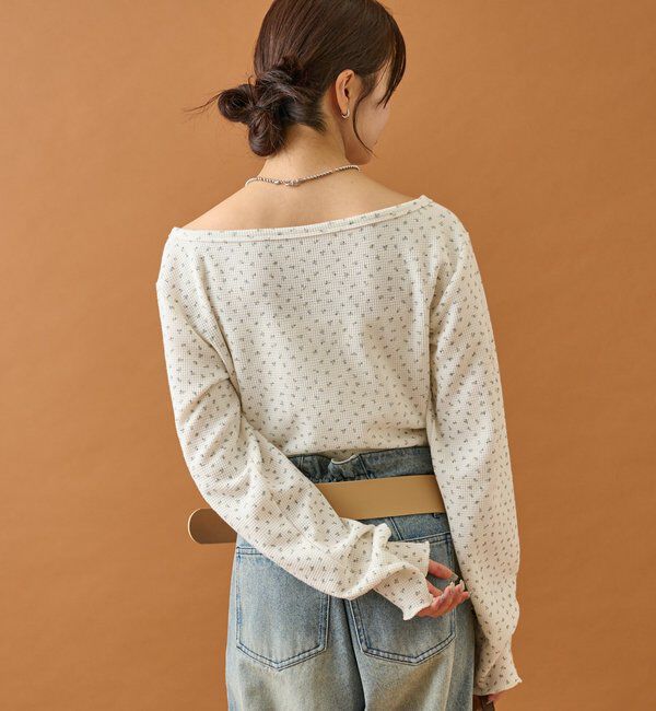  「小花ヘンリーロンT」|シャツ・ブラウス|