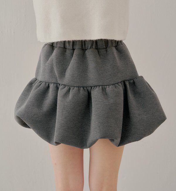  「【セットアップ対応】スウェットバルーンミニスカート」|スカート|