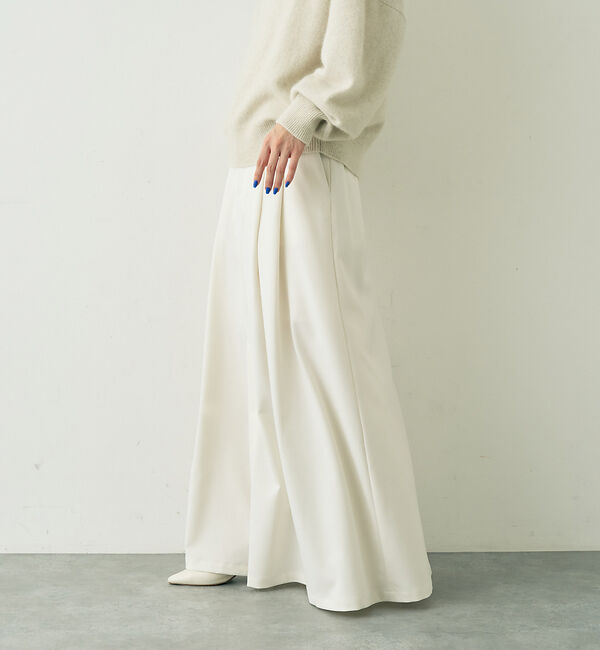 Rouge vif「【人気追加】タックフレアマキシスカート」|スカート|