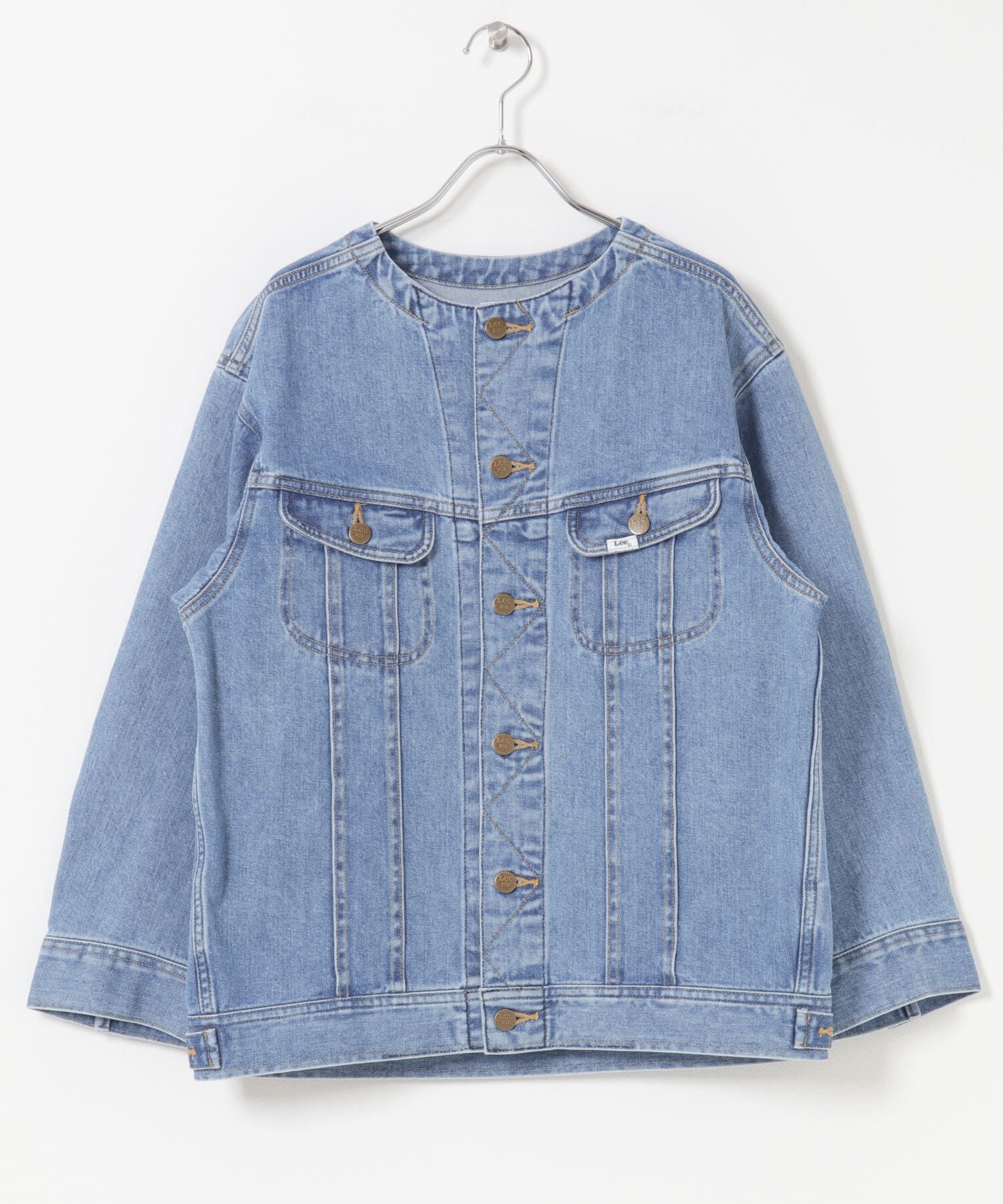 URBAN RESEARCH ROSSO「『別注』Lee101&times;ROSSO　NOCOLLAR JACKET」|デニムジャケット|