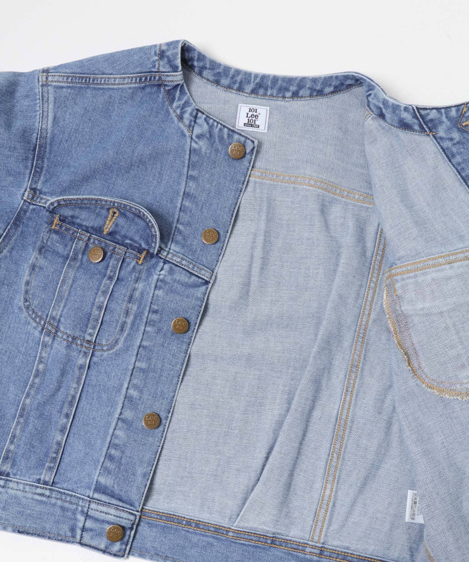 URBAN RESEARCH ROSSO「『別注』Lee101&times;ROSSO　NOCOLLAR SHORT JACKET」|デニムジャケット|