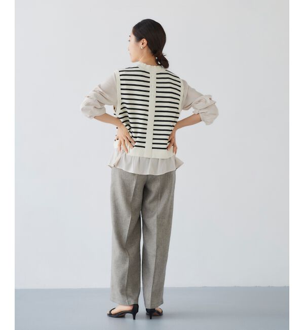  「ブラウスレイヤードニットベスト」|ベスト・ジレ|