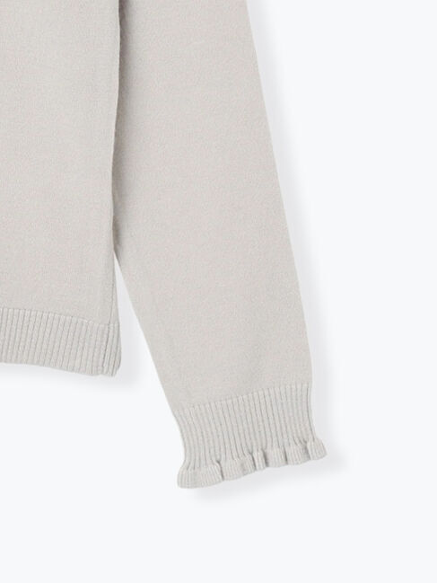 Samansa Mos2 blue「フリル衿ニットプルオーバー」|ニット・セーター|