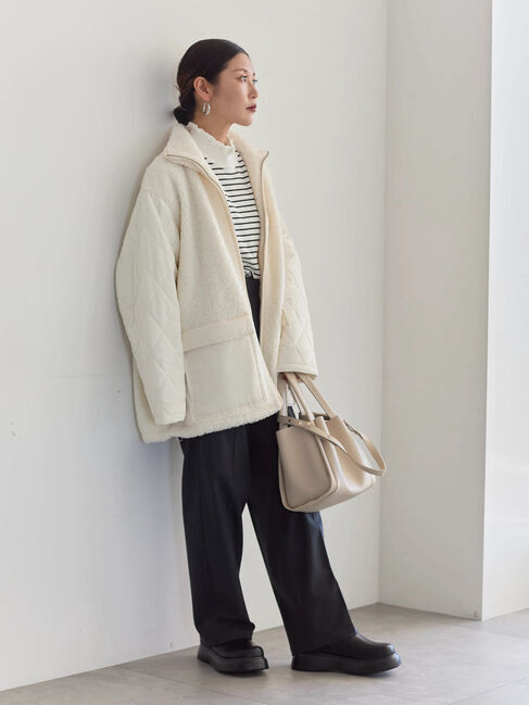 Samansa Mos2 blue「フリル衿ニットプルオーバー」|ニット・セーター|