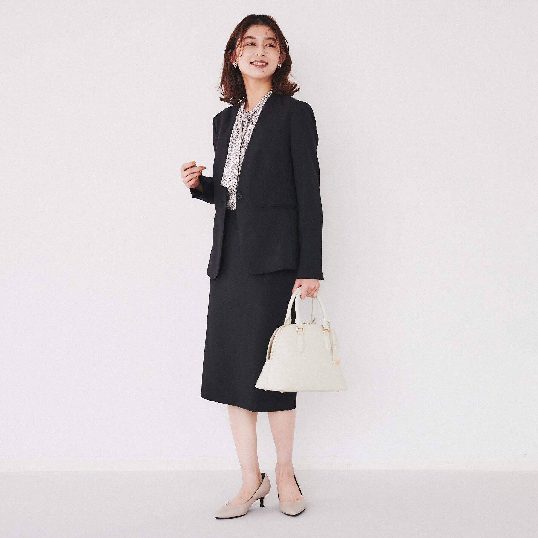 UNTITLED「【洗える通勤スーツ】レジェールギャバ ストレッチタイトスカート」|スカート|