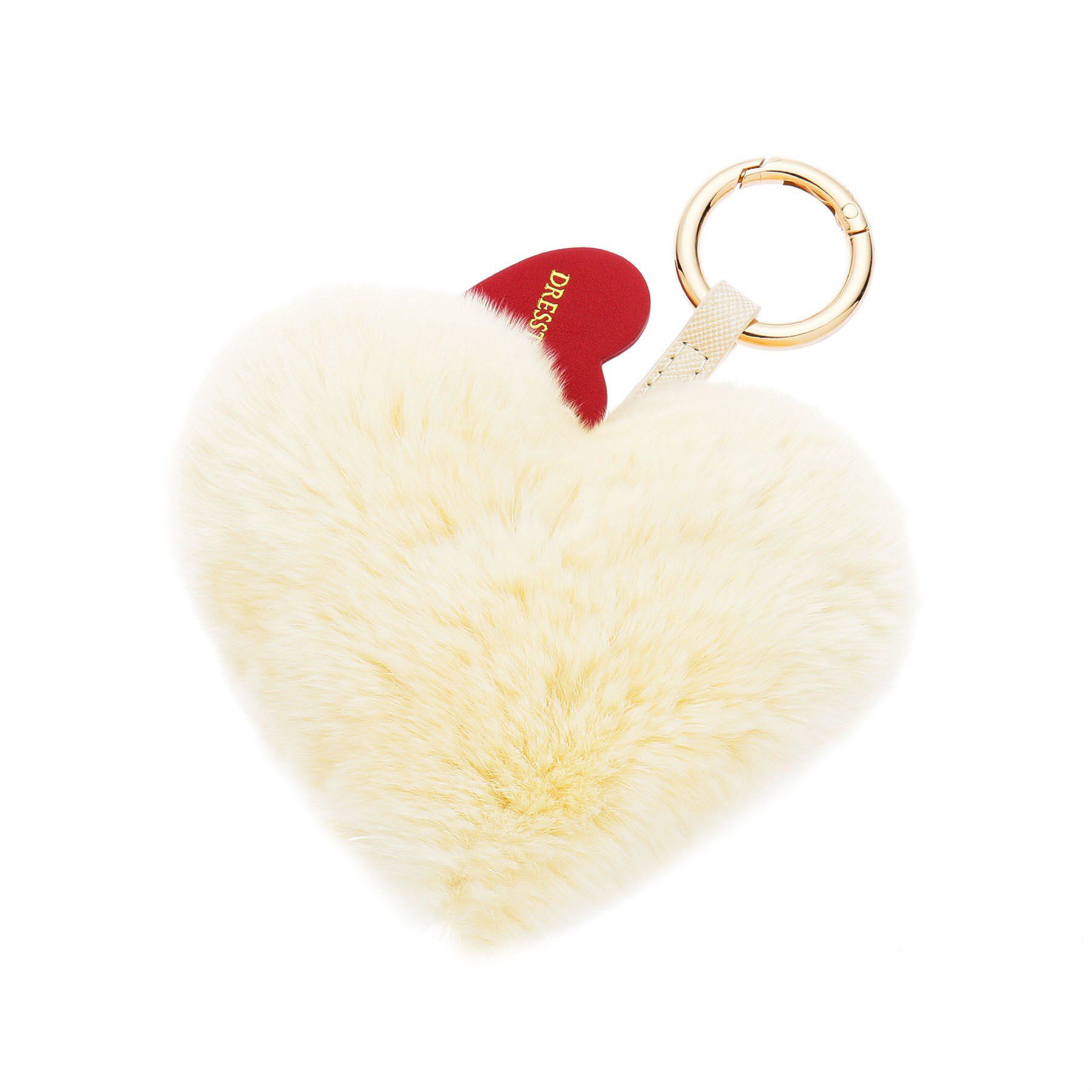 DRESSTERIOR「ラビットファーハートチャーム」|キーケース|