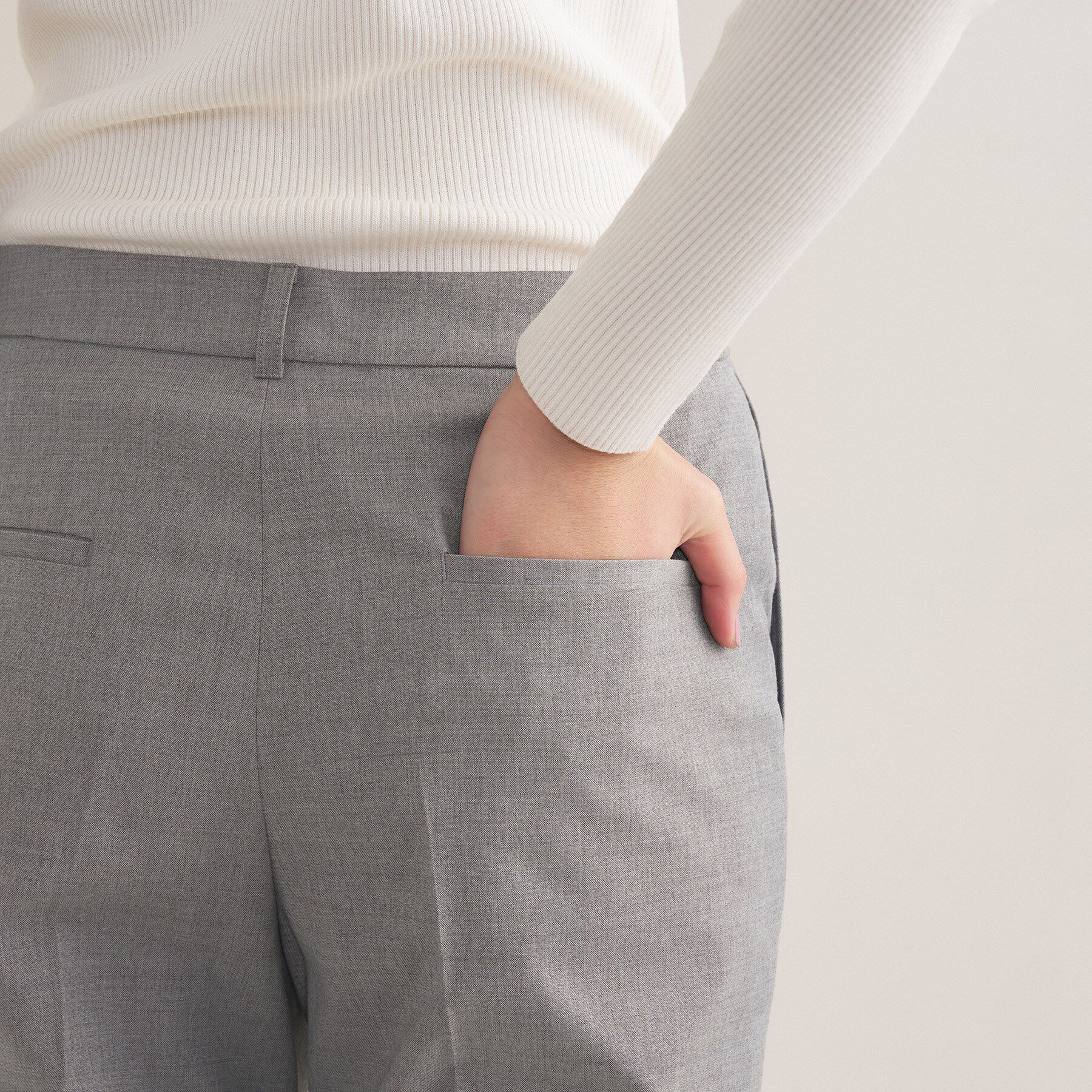 INDIVI「【ウール混／スーツ】ストレートパンツ」|スーツ|