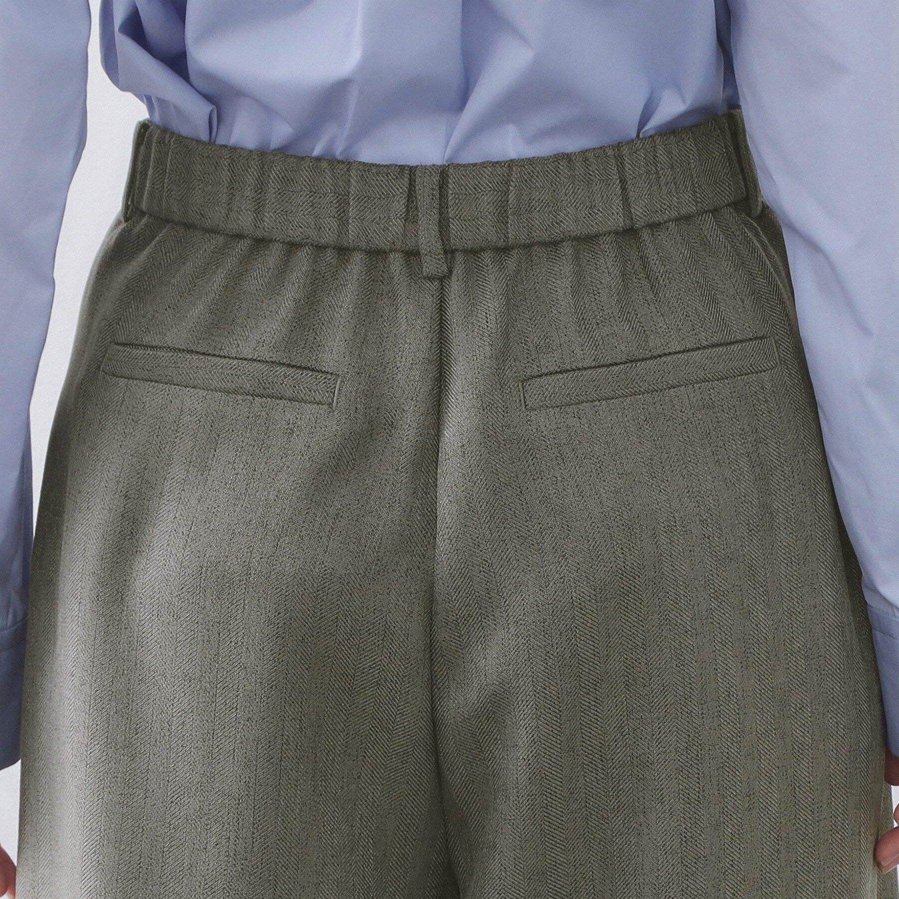 OPAQUE.CLIP「ヘリンボーンタックワイドパンツ【洗濯機OK】」|その他|