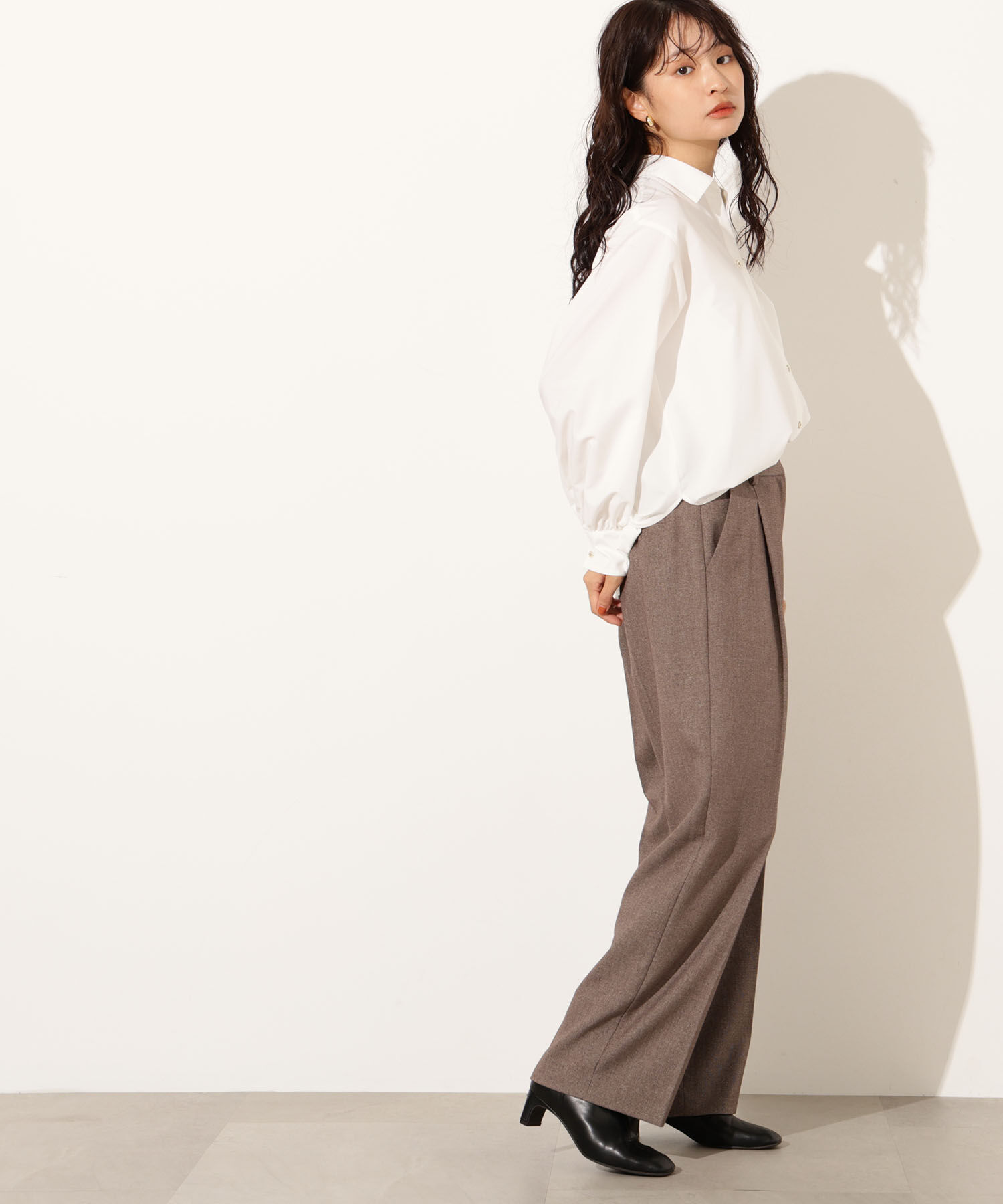  「ゴールドボタン2wayリボンブラウス」|シャツ・ブラウス|