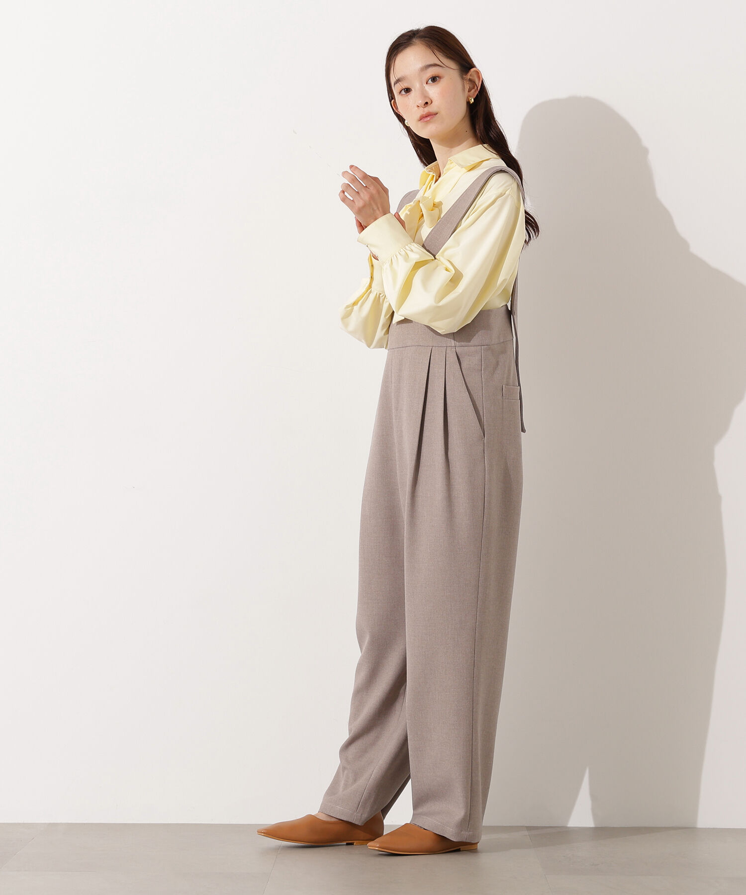  「ゴールドボタン2wayリボンブラウス」|シャツ・ブラウス|