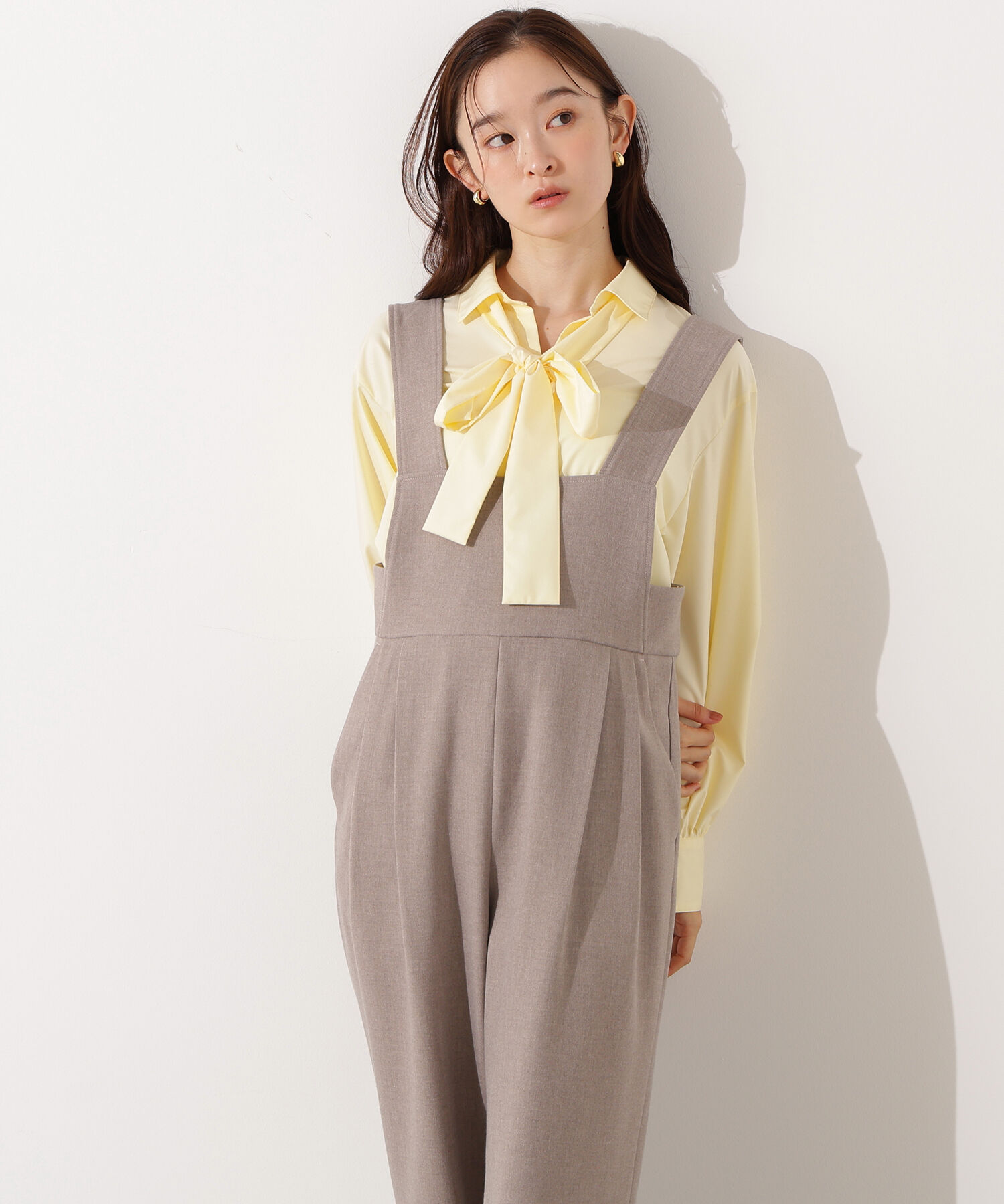  「ゴールドボタン2wayリボンブラウス」|シャツ・ブラウス|