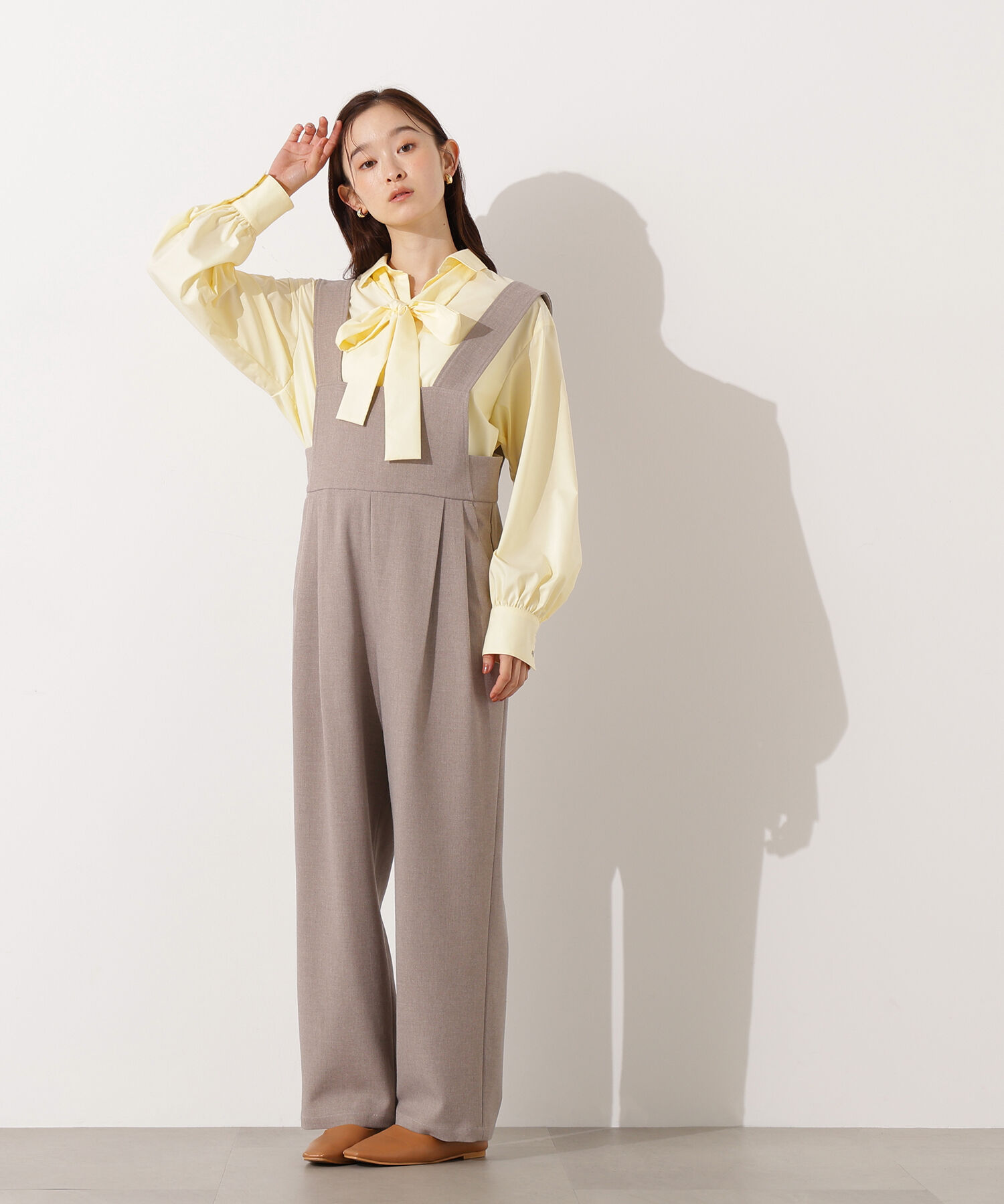  「ゴールドボタン2wayリボンブラウス」|シャツ・ブラウス|