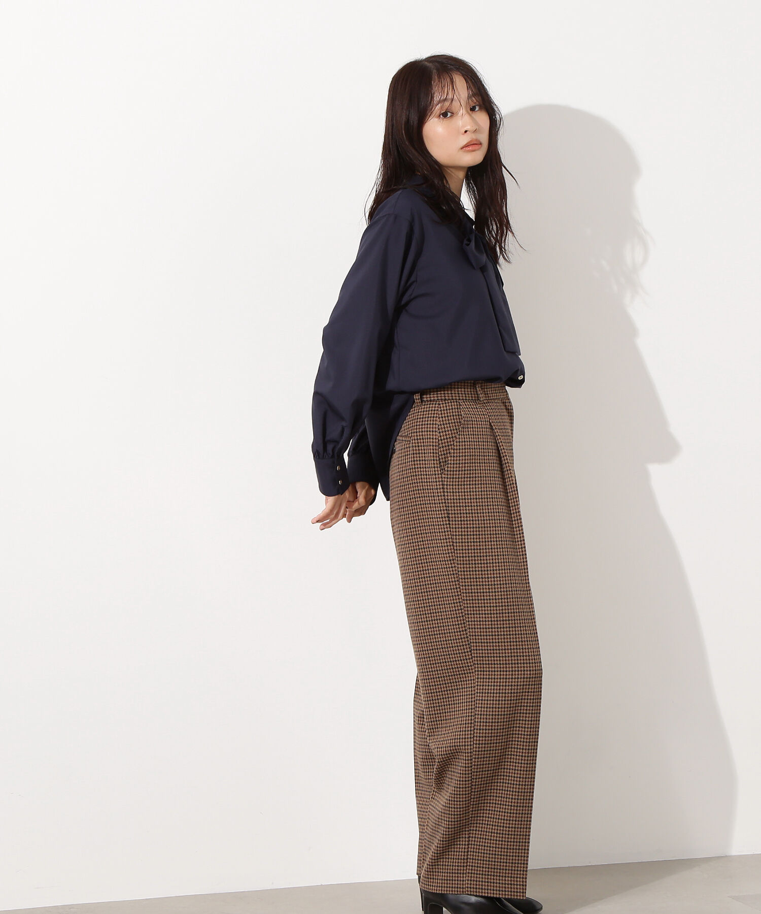  「ゴールドボタン2wayリボンブラウス」|シャツ・ブラウス|