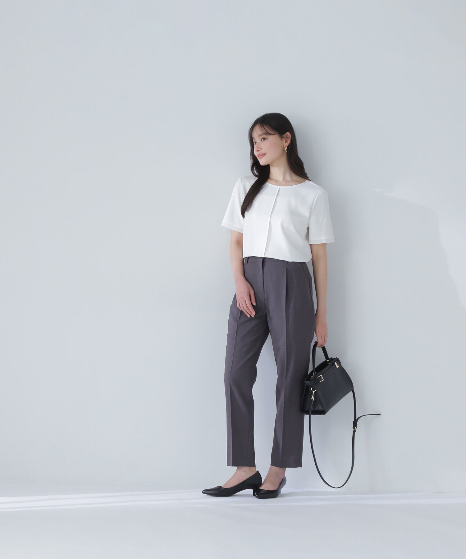  「シフォン切替スリーブブラウス」|シャツ・ブラウス|