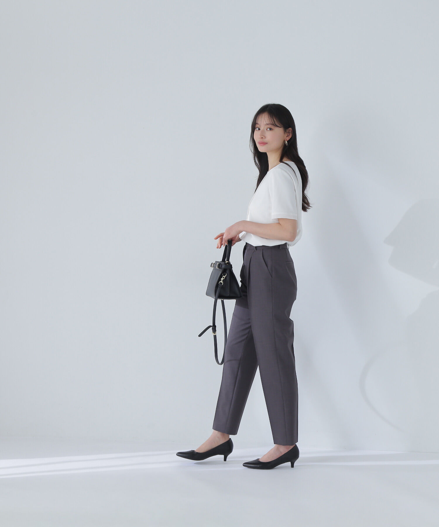  「シフォン切替スリーブブラウス」|シャツ・ブラウス|