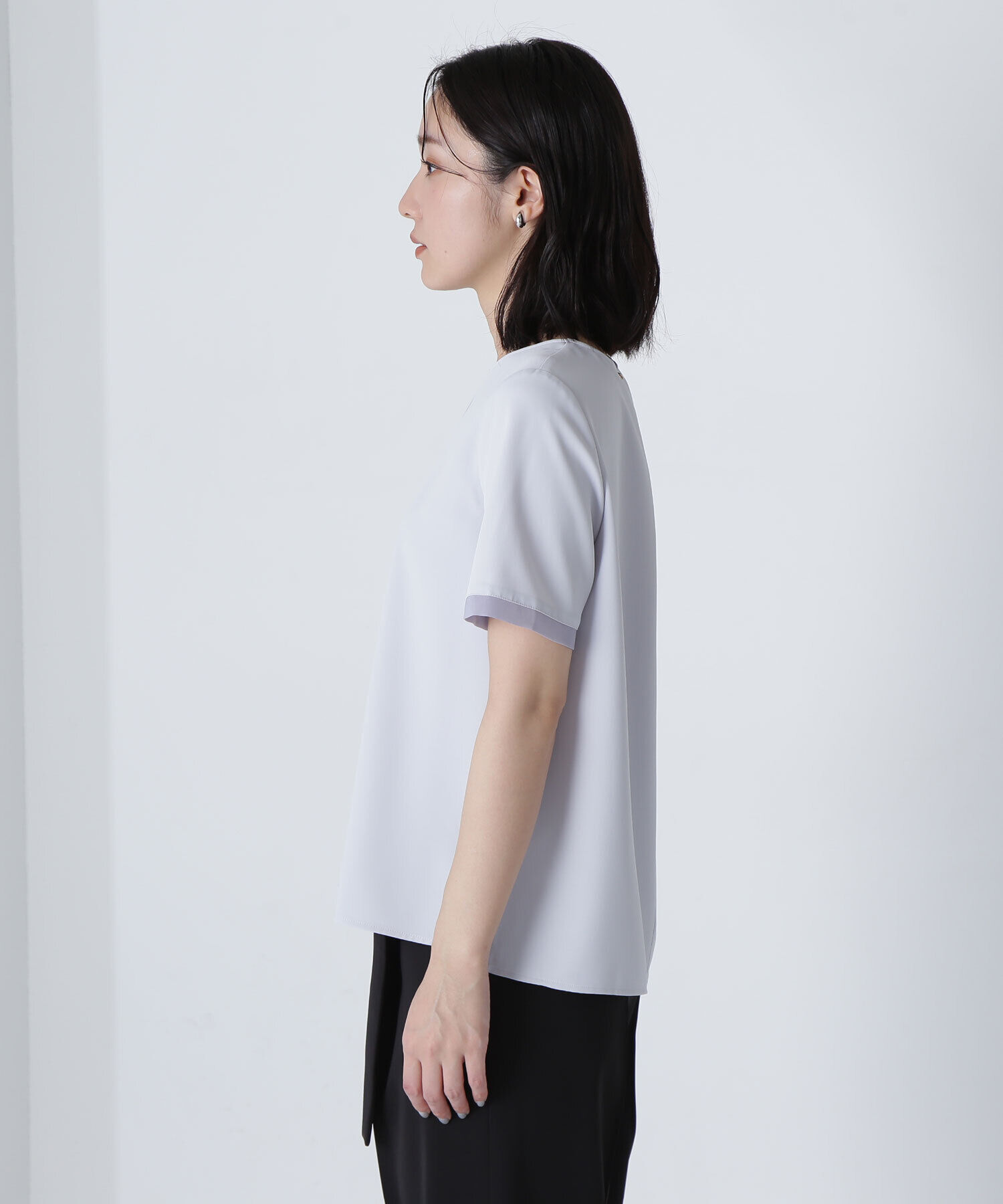  「シフォン切替スリーブブラウス」|シャツ・ブラウス|