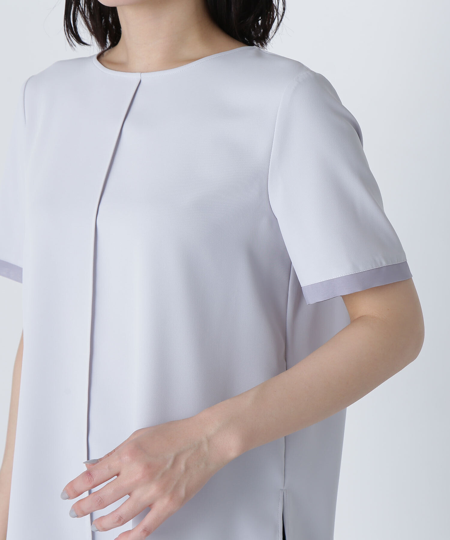  「シフォン切替スリーブブラウス」|シャツ・ブラウス|