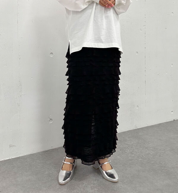 archives「フリルメッシュタイトスカート」|スカート|