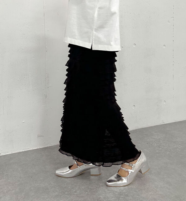 archives「フリルメッシュタイトスカート」|スカート|