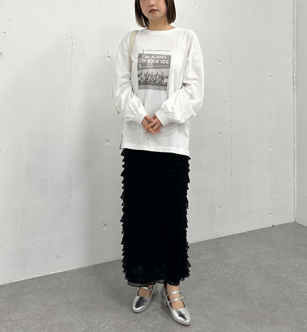 archives「フリルメッシュタイトスカート」|スカート|