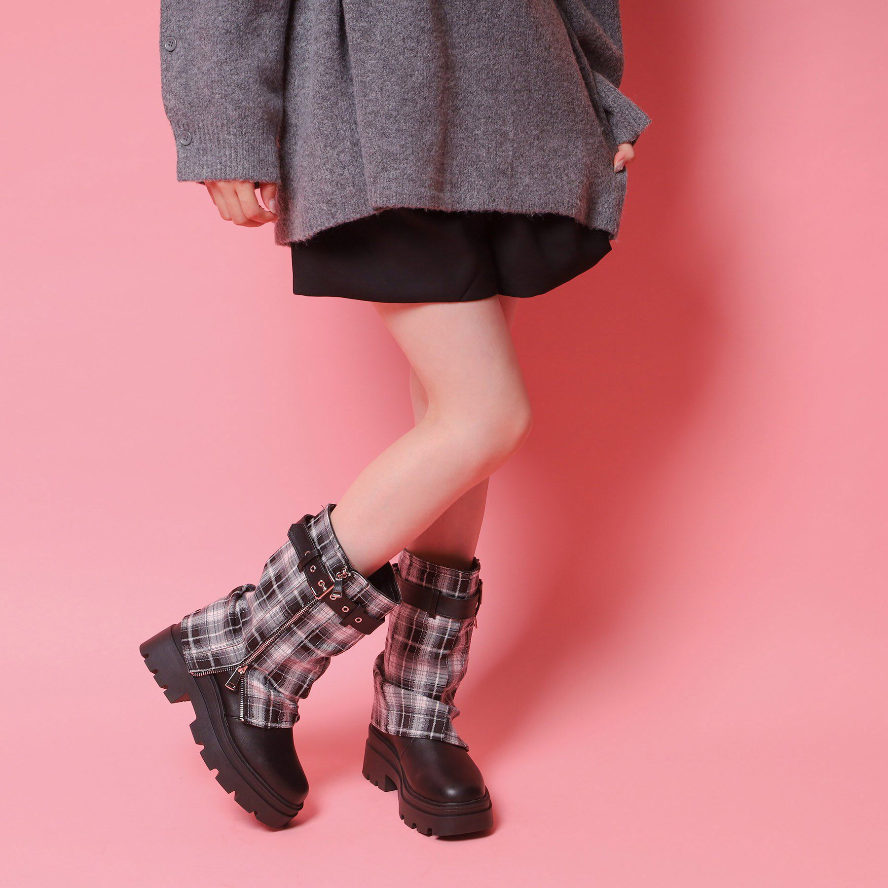 csT&P「ベルト付きカバーブーツ」|ショートブーツ|