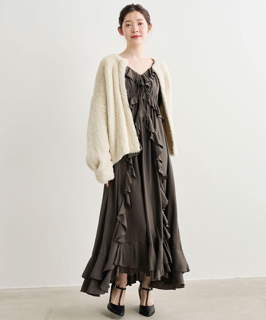 ダブルフェイスフェザーニットアウター（COCO DEAL）｜ルミネの