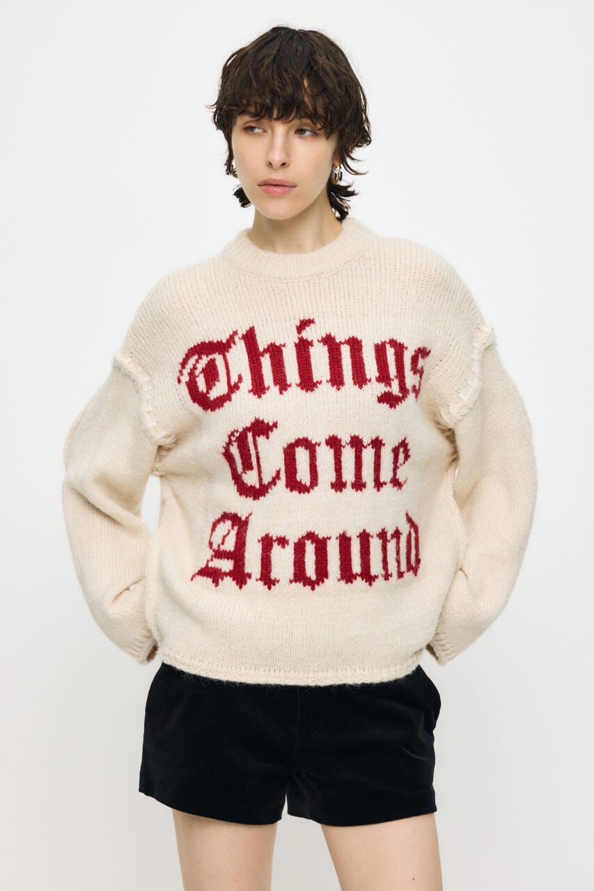 MOUSSY「JACQUARD WORD セーター」|ニット・セーター|IVOY3