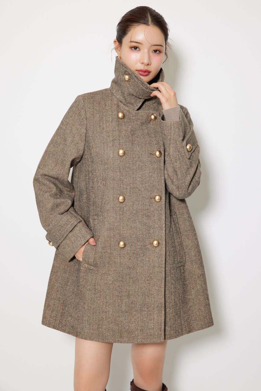 rienda「Aラインステンカラーコート」|その他|