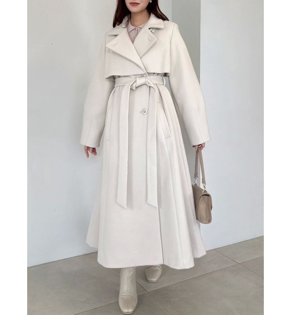 dazzlin 2WAYカラーレディコート　アイボリー XS dazzlin 2wayカラーレディコート アイボリー オンライン 通販