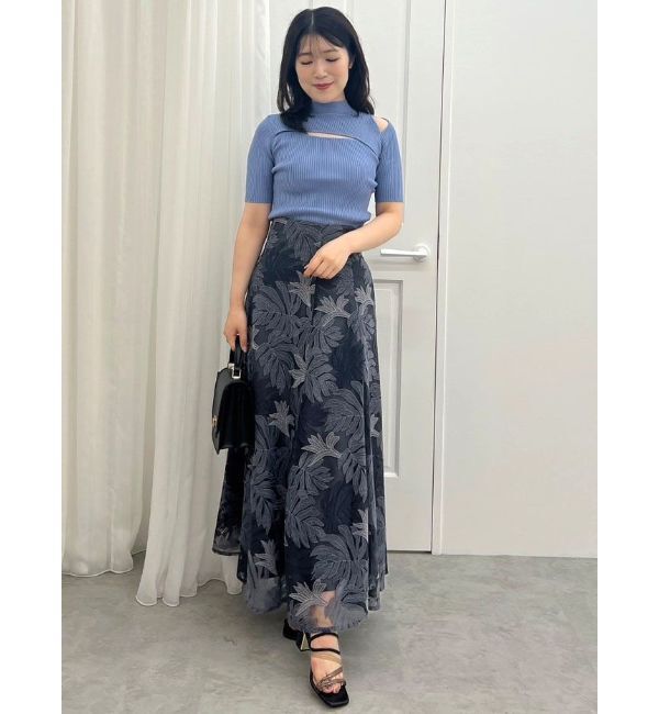 MERCURYDUO「モンステラチュール刺繍スカート」|スカート|