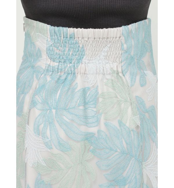 MERCURYDUO「モンステラチュール刺繍スカート」|スカート|