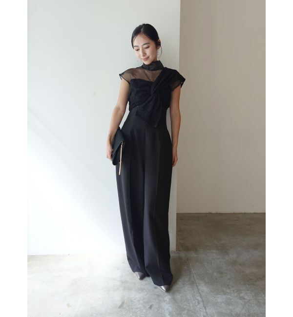 LAGUNAMOON LADYエンブロイダリーツイストパンツドレス LAGUNAMOON LADYエンブロイダリーツイストパンツドレス （ネイビー