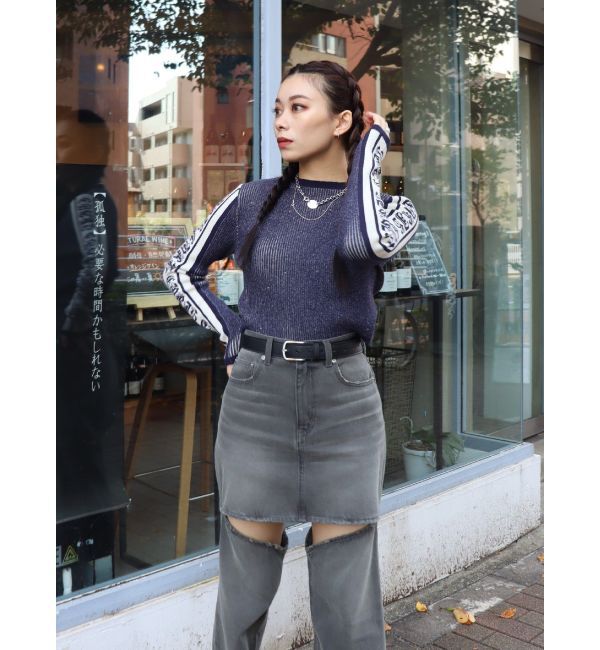 EVRIS「ドッキングデニムスカートパンツ」|デニム|