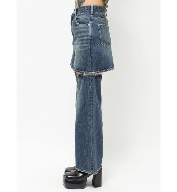 EVRIS「ドッキングデニムスカートパンツ」|デニム|