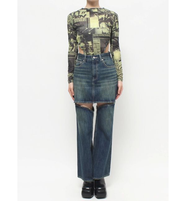 EVRIS「ドッキングデニムスカートパンツ」|デニム|