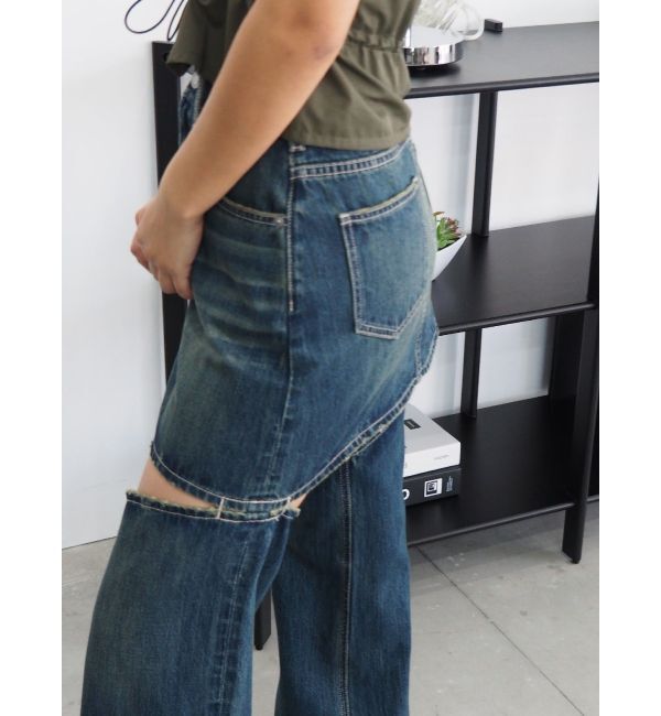 EVRIS「ドッキングデニムスカートパンツ」|デニム|