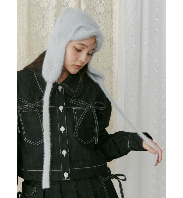 merry jenny「ribbonイヤーフラップニットキャップ」|ニット帽|