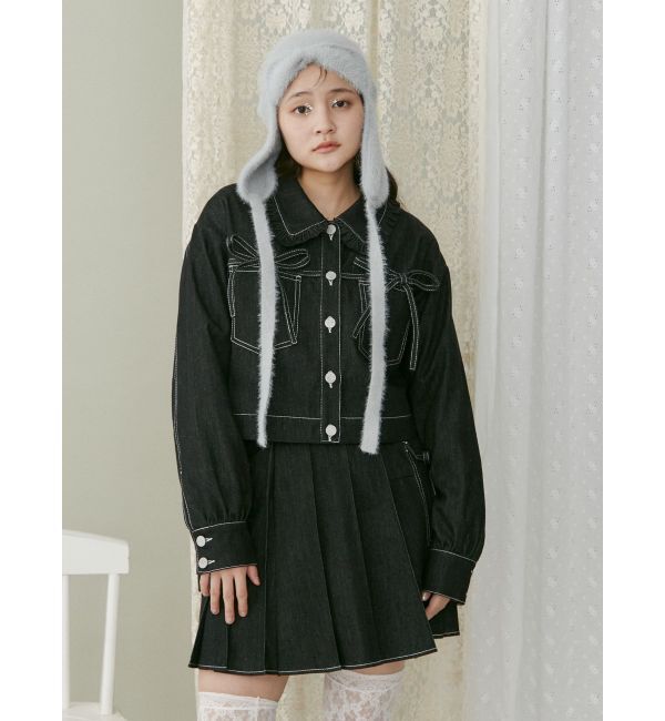 merry jenny「ribbonイヤーフラップニットキャップ」|ニット帽|