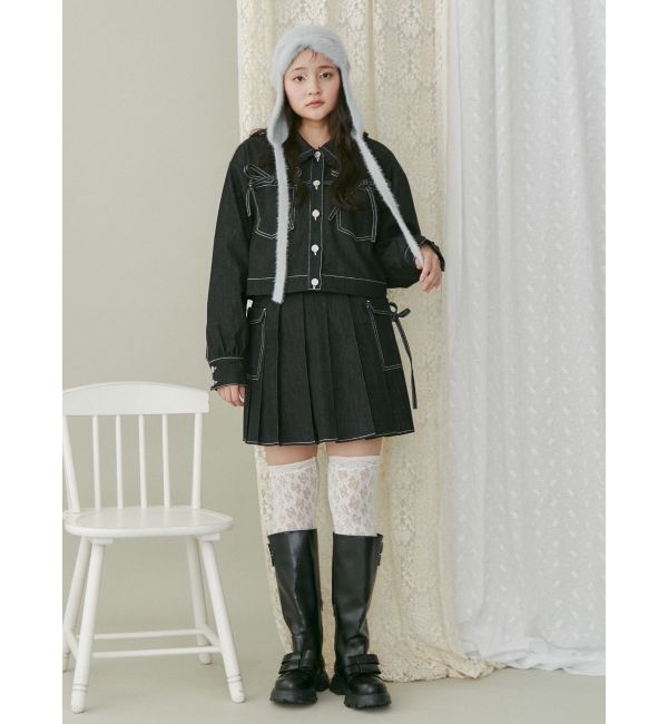 merry jenny「ribbonイヤーフラップニットキャップ」|ニット帽|