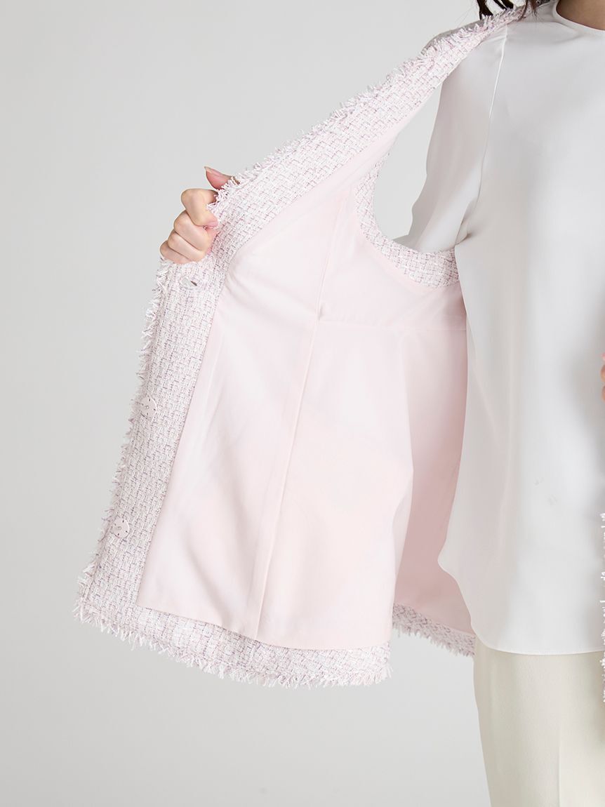 CELFORD「フレアペプラムツイードジレ」|ダウンベスト・ベスト|