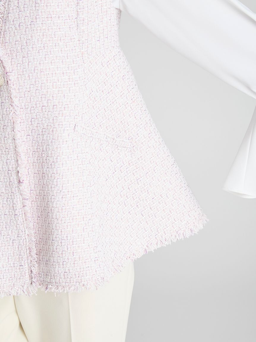 CELFORD「フレアペプラムツイードジレ」|ダウンベスト・ベスト|